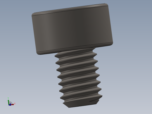 Screw_DIN_912_M3x4F_A2.SLDPRT公制内六角螺钉