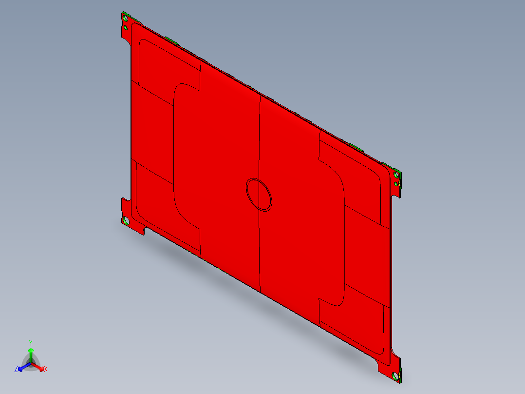 冲压件平板外壳精铣外观面UG编程程序模型