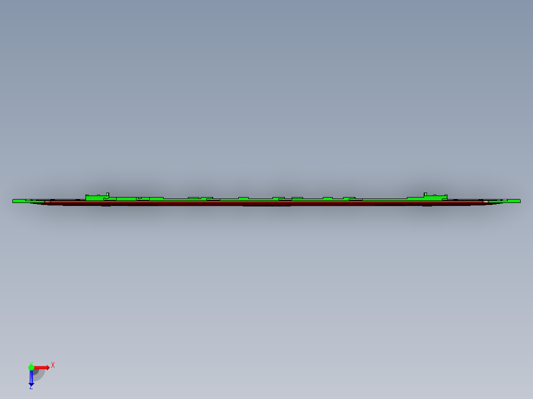 冲压件平板外壳精铣外观面UG编程程序模型俯视图