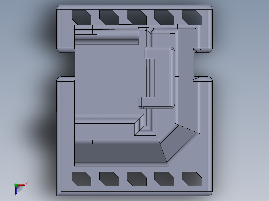LX-16A舵机脚设计俯视图