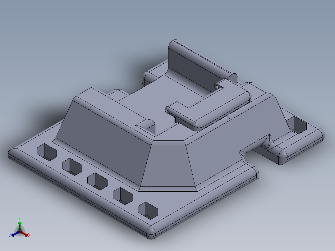 LX-16A舵机脚设计正等轴测图