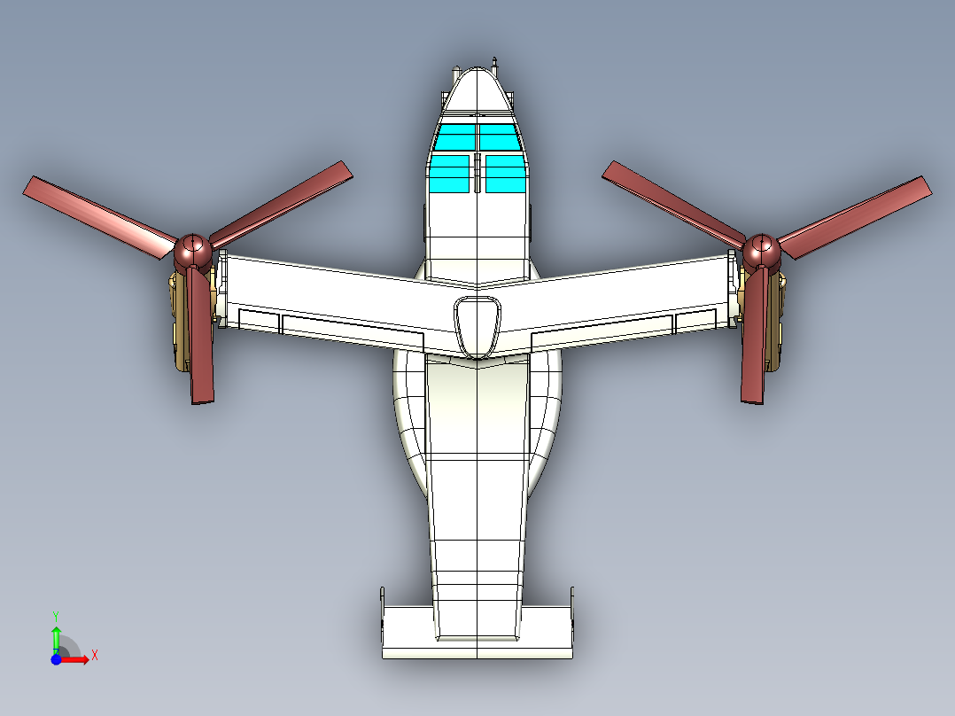 B3004070-鱼鹰V-22前视图