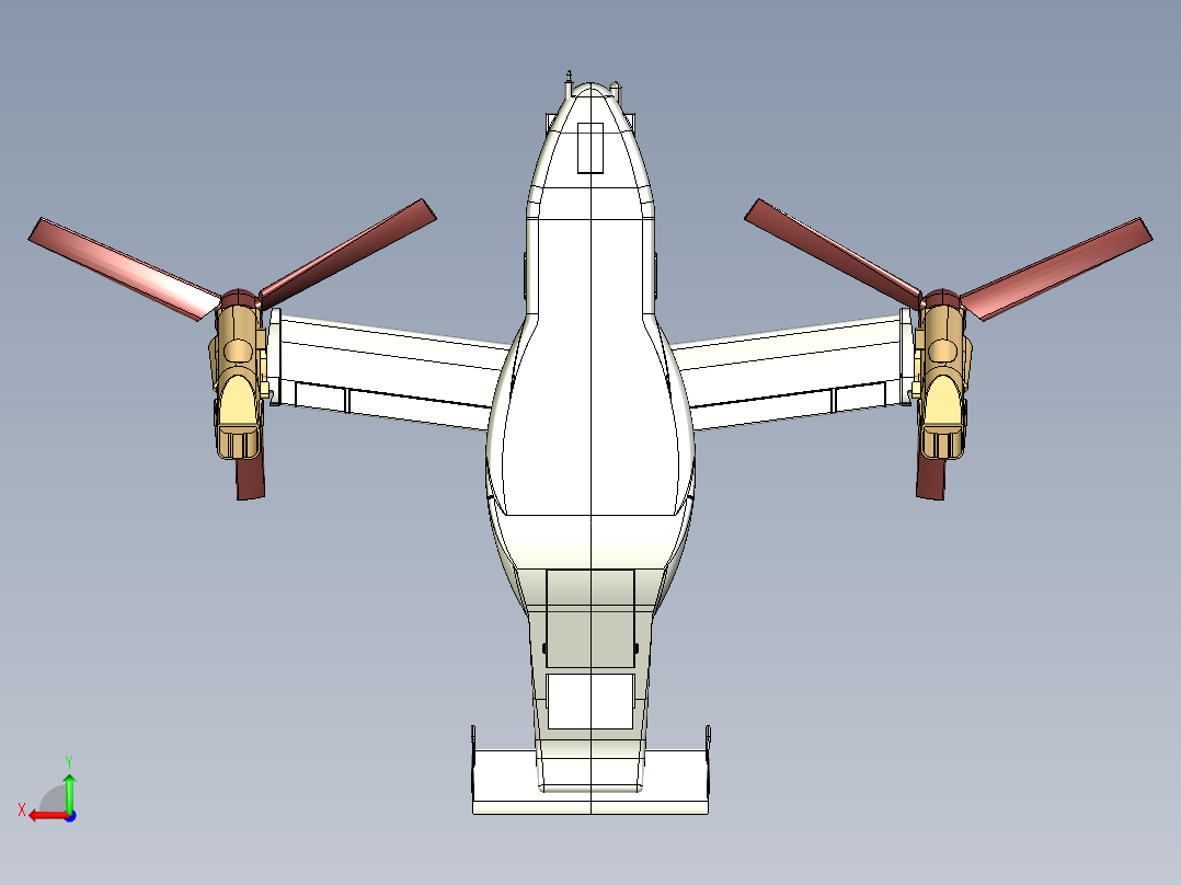 B3004070-鱼鹰V-22后视图