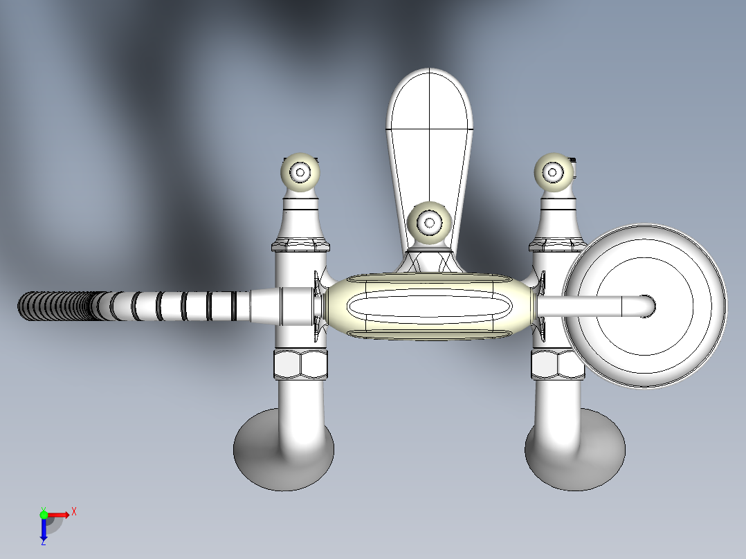 水龙头 花洒(50)俯视图
