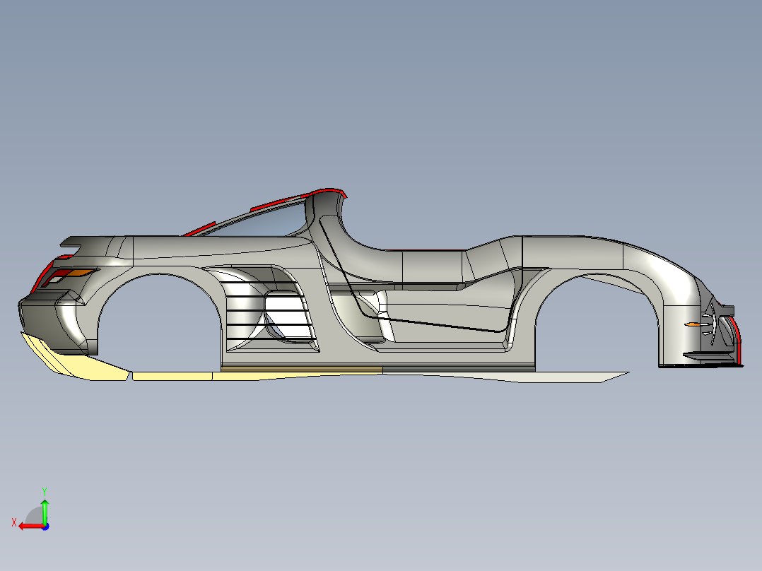 B2004396-超级跑车系统 Targa后视图