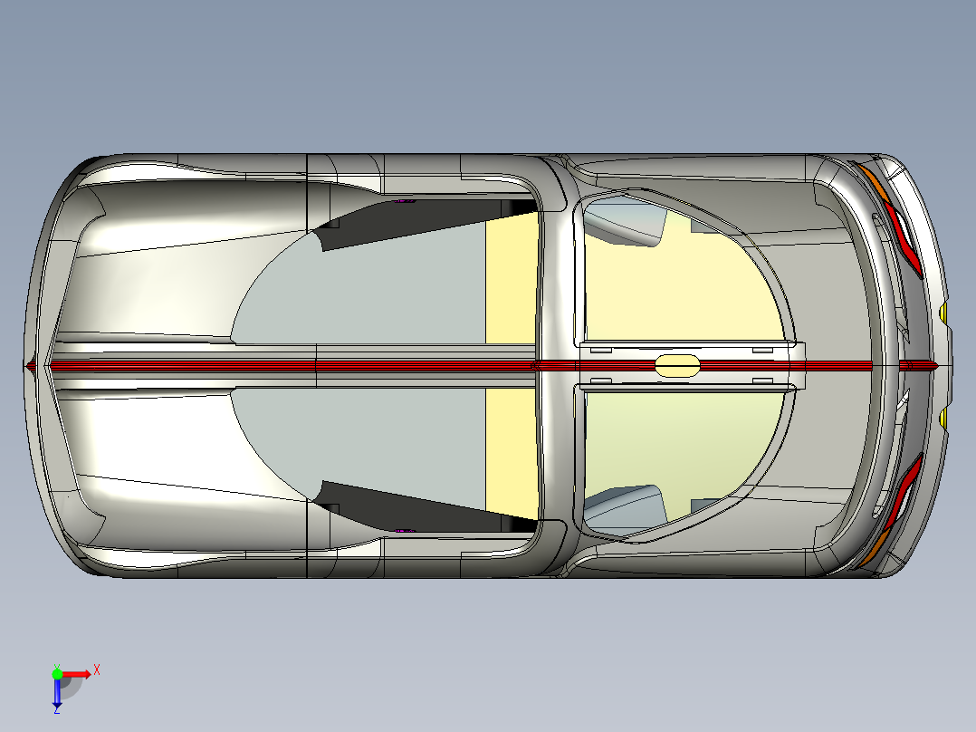 B2004396-超级跑车系统 Targa俯视图