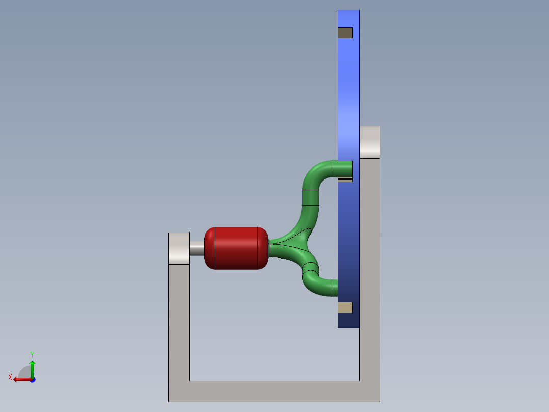 旋转机构设计后视图