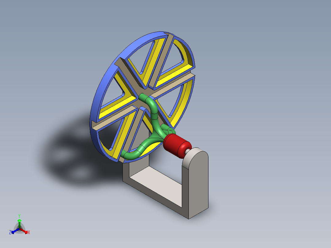 旋转机构设计正等轴测图