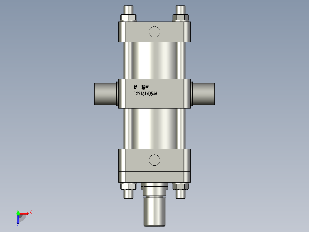HOB-TC中间摆动型中高压油缸HOB-100110-TC俯视图