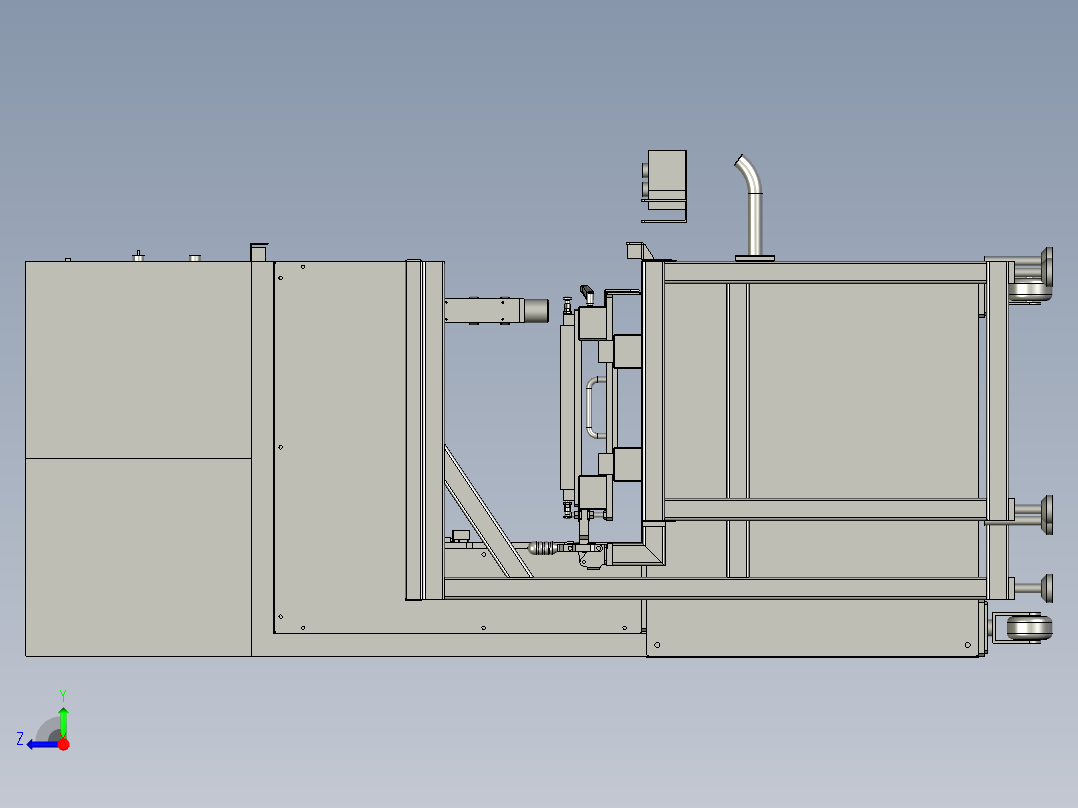 石油管道生产线喷码装置右视图