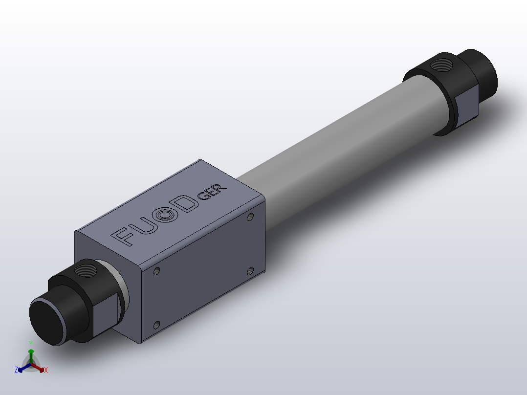 FS-CY1S20•25•32•40无杆气缸[FS-CY1B20H-100]正等轴测图