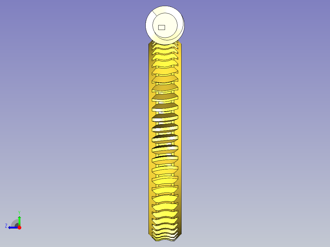 蜗轮蜗杆右视图