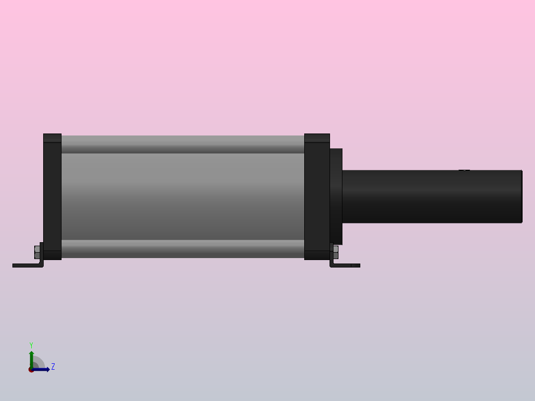 MHD油桶分离型增压器[MHD-80-17-M-120-S1]左视图