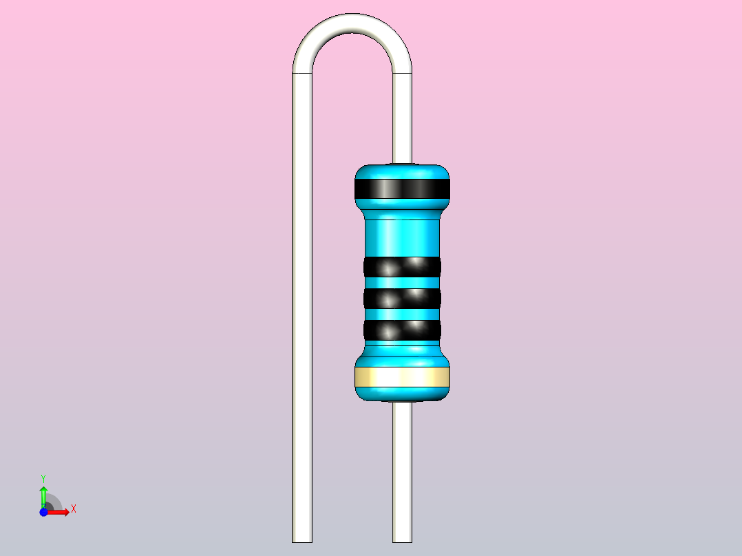 电阻器组RES_AV_0.25W_100mil_0R_1%前视图