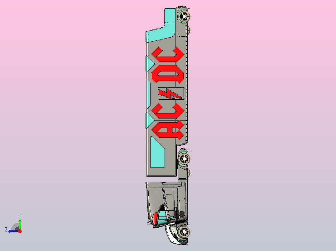 AC-DC促销卡车右视图