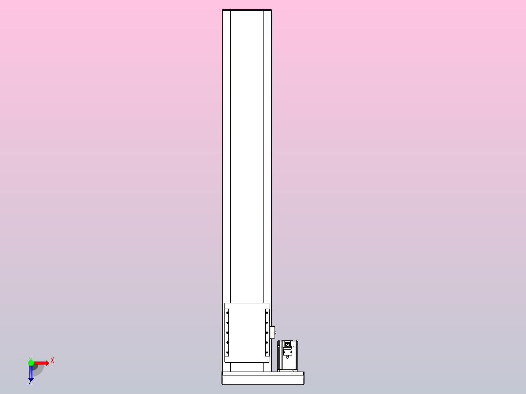滚珠丝杠直线轴带导轨全封闭TPA-HCR-202D-2510C-L1150-MR-Y-P75-N3俯视图