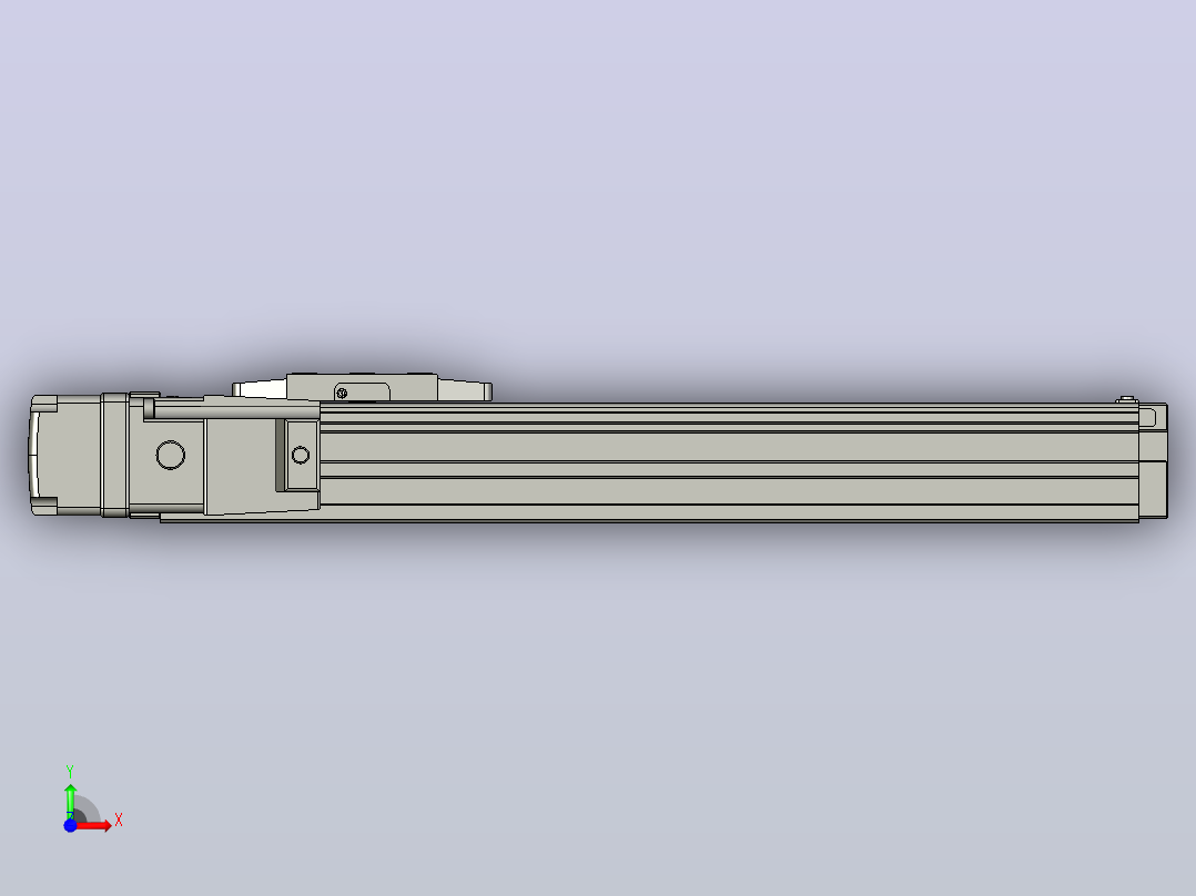 GTH4-L#-200-BL-M05-C3 GTH4内嵌式螺杆滑台 电机左折 Toyo直线模组前视图