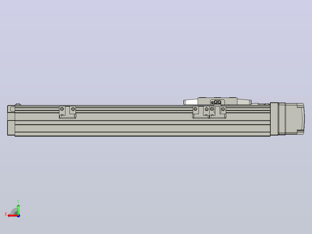 GTH4-L#-200-BL-M05-C3 GTH4内嵌式螺杆滑台 电机左折 Toyo直线模组后视图