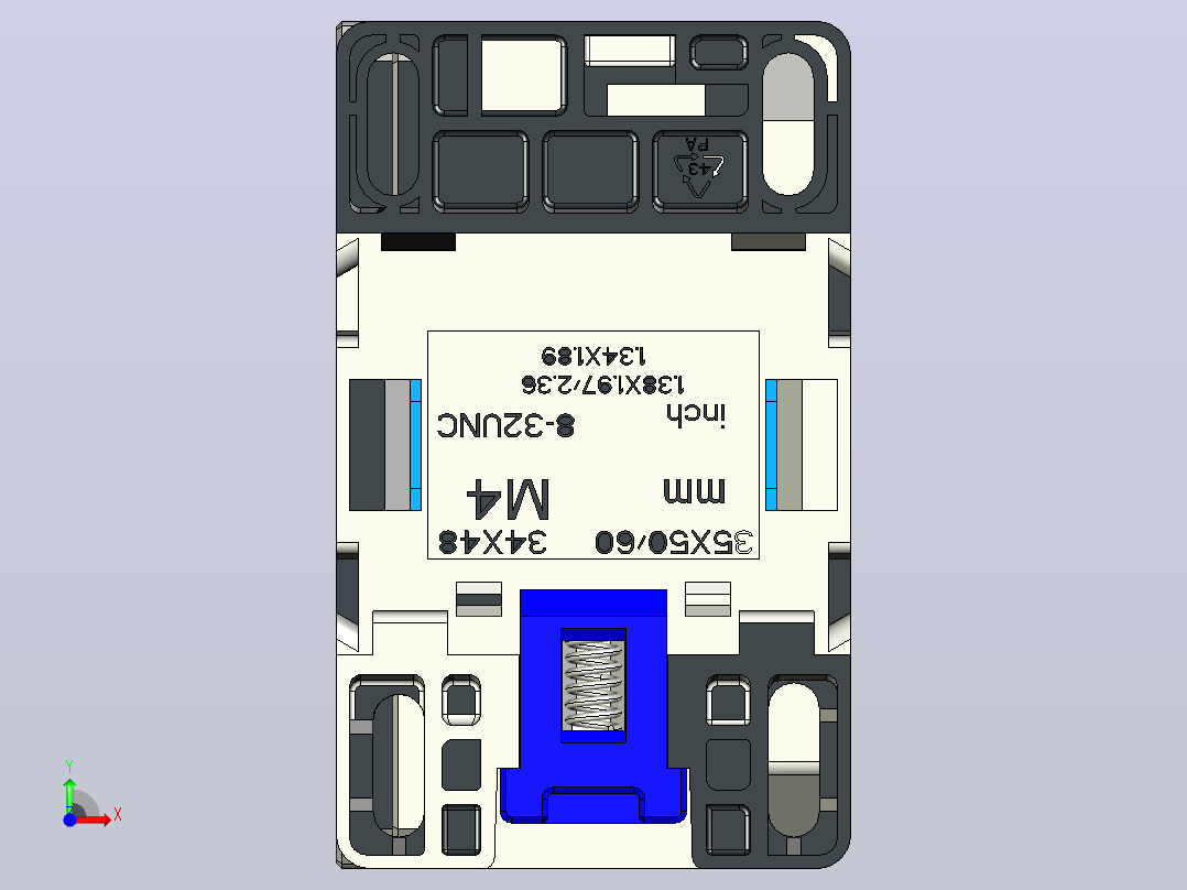 NXCF-18～22交流接触器三维模型202412前视图