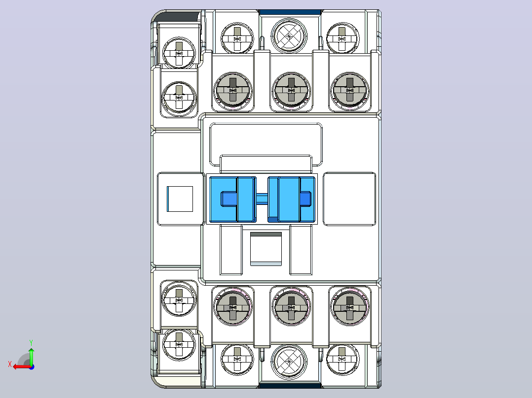 NXCF-18～22交流接触器三维模型202412后视图