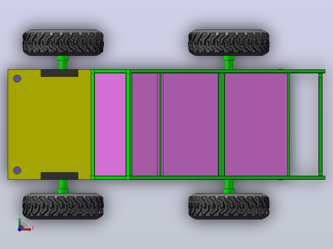 翻斗卸料机（液压驱动）（SW+CAD+说明书）前视图