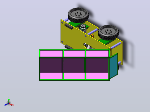 翻斗卸料机（液压驱动）（SW+CAD+说明书）正等轴测缩略图
