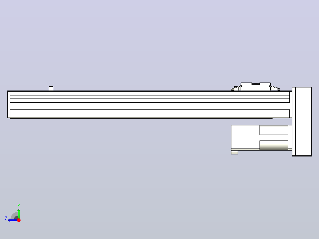MTH5M标准螺杆滑台[MTH5M-L#-300-BM-P10-C3]右视图