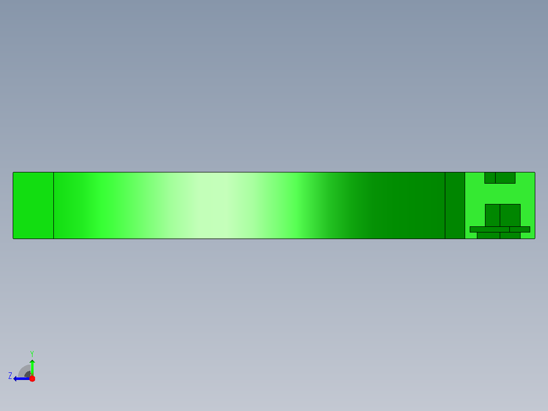 ZWGD-SC881-K325-TA60-R610-N1-C1磁性转弯轨道右视图