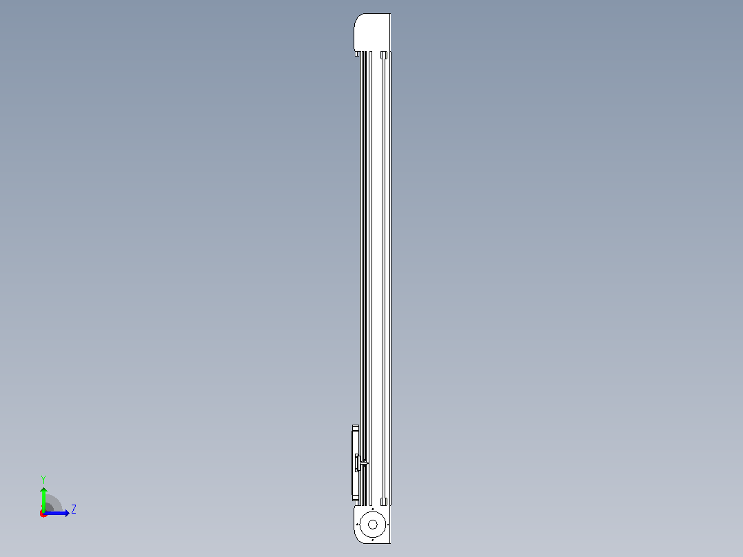 带式直线轴半闭式TPA-ONB-120-256-L1250-DL-J90-N3左视图