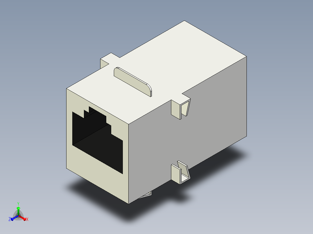 RJ45接口主视图