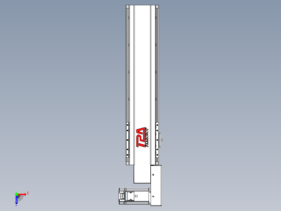 皮带直线轴半封闭可选导轨TPA-HNB-120D-110-L350-MR-C-P40-N3俯视图