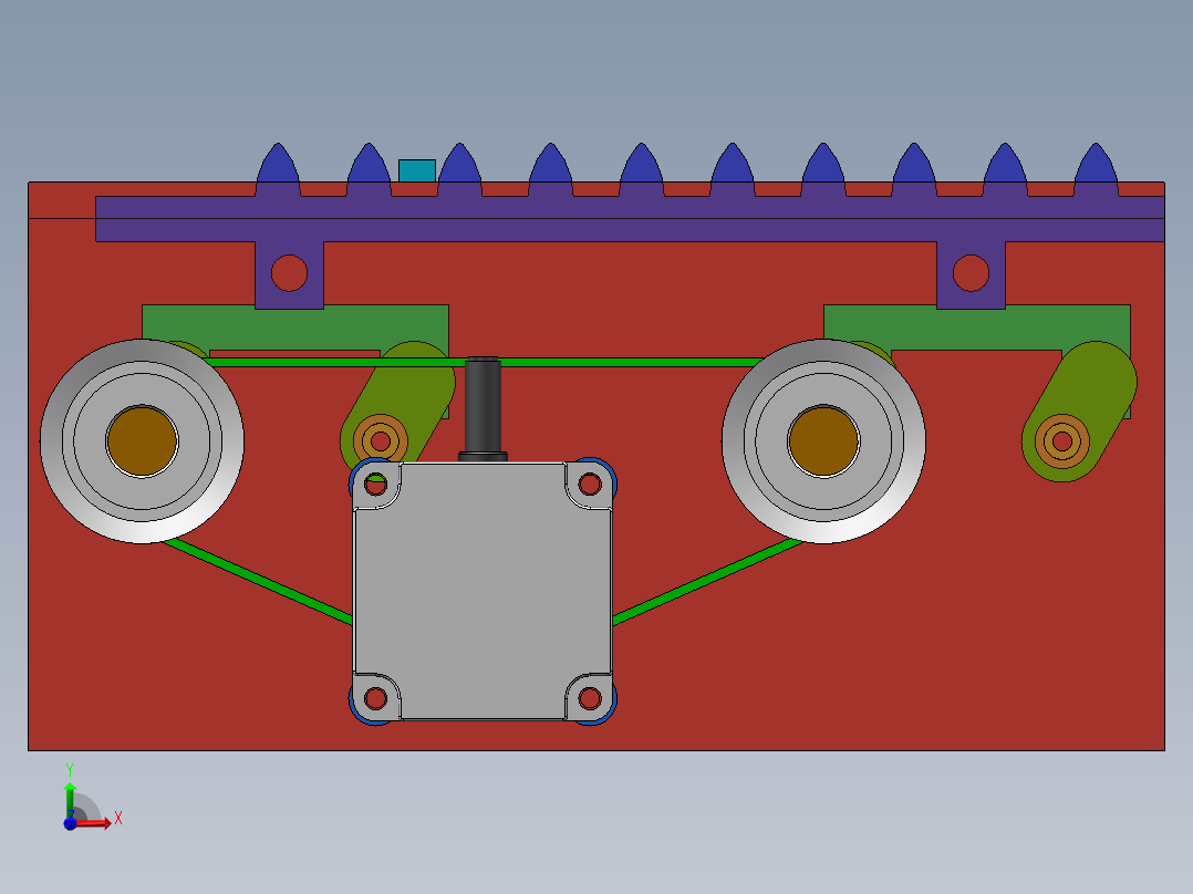 水平搬运机构sw18可编辑前视图