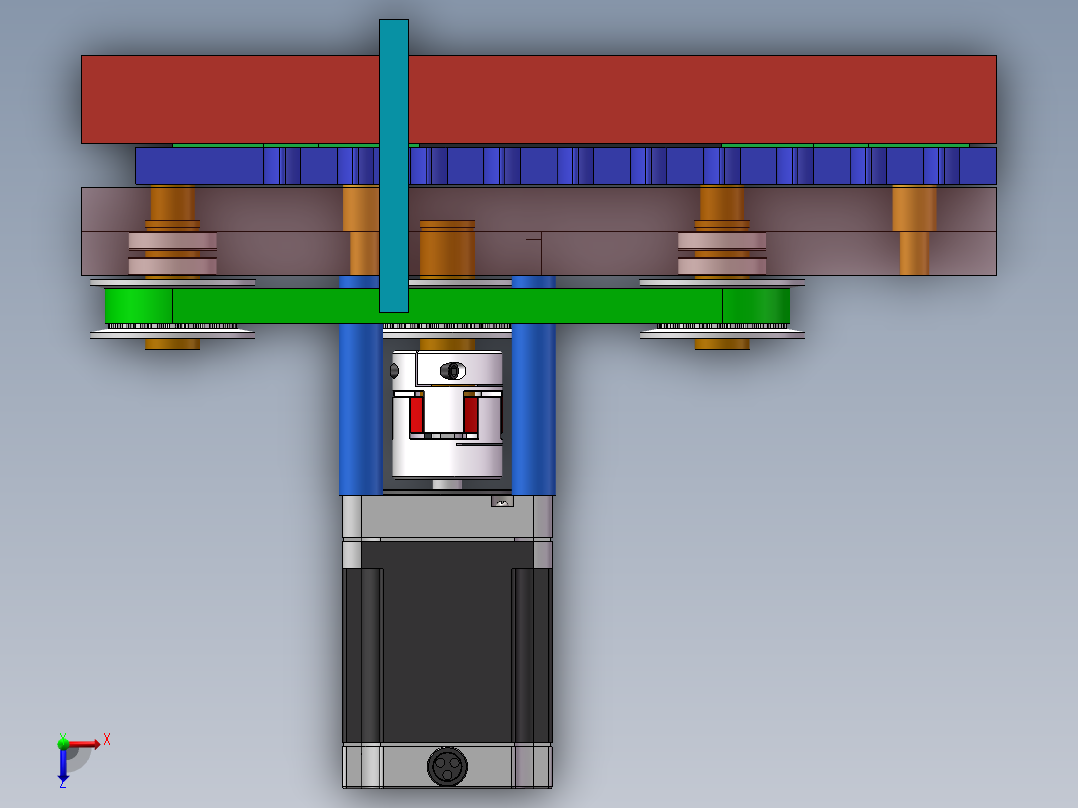 水平搬运机构sw18可编辑俯视图