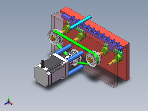 水平搬运机构sw18可编辑正等轴测缩略图