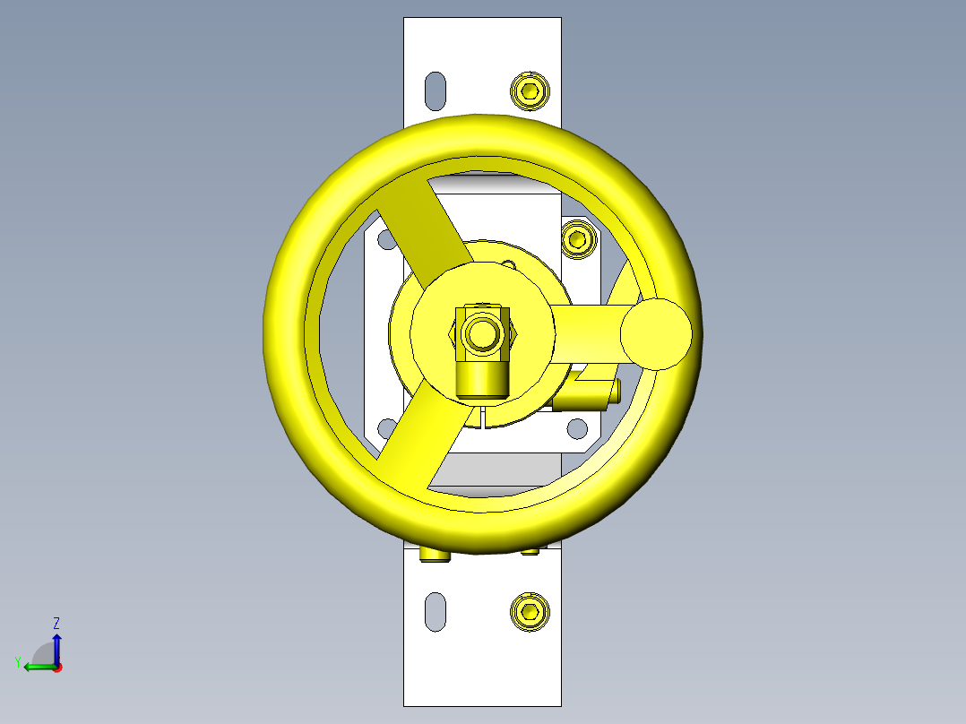 工件清洁机构前视图