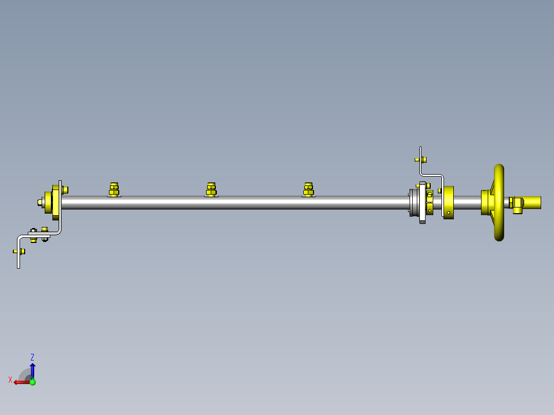 工件清洁机构左视图