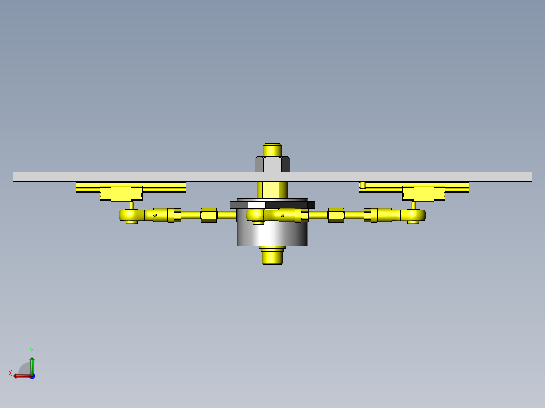 气缸定心机构后视图