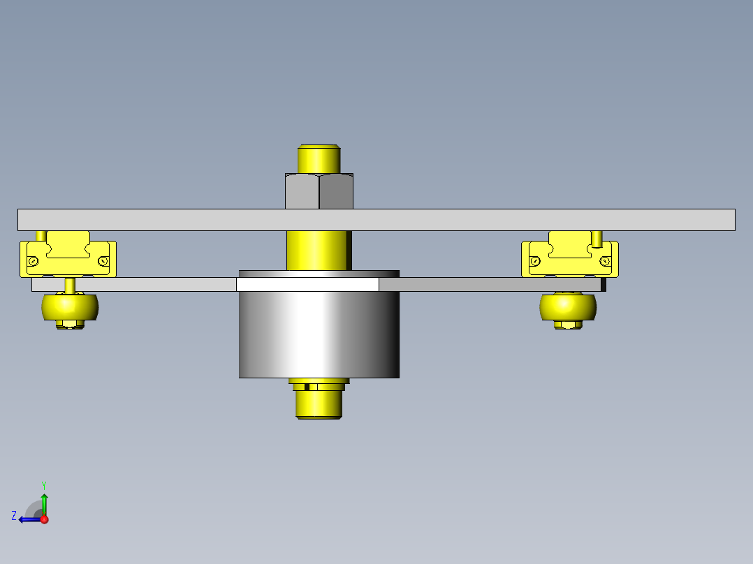 气缸定心机构右视图