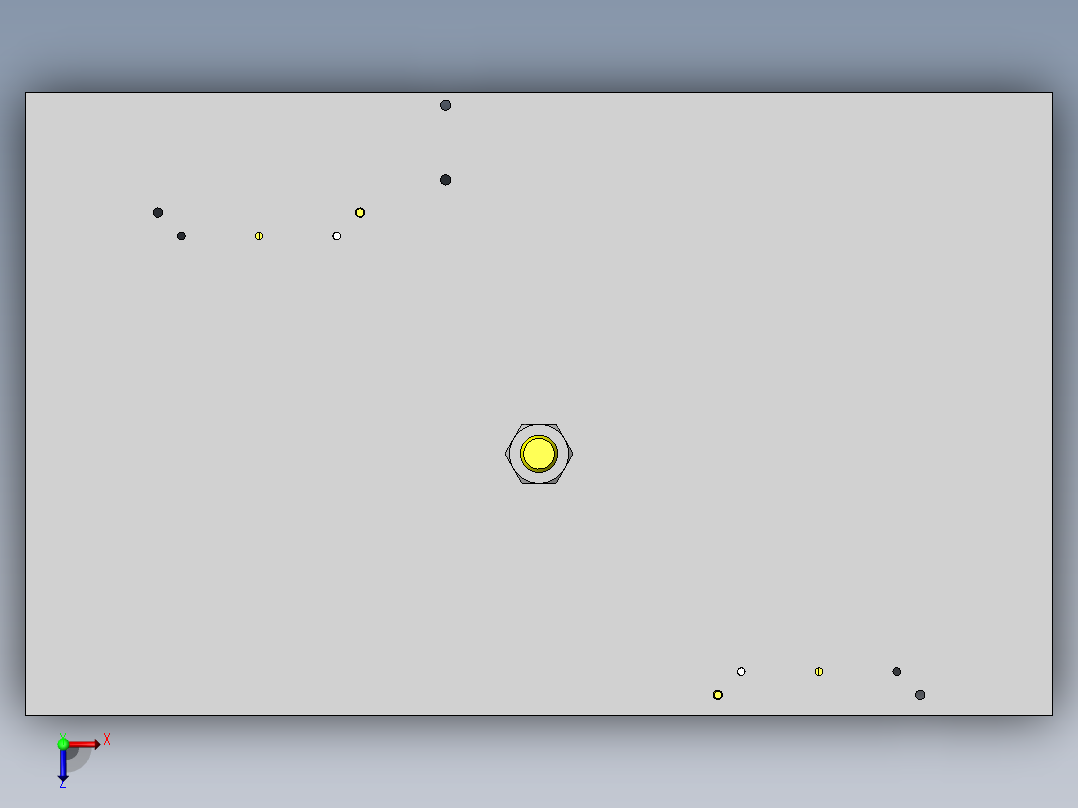 气缸定心机构俯视图