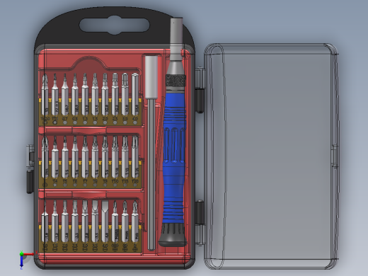 家用手动螺丝刀套装俯视缩略图