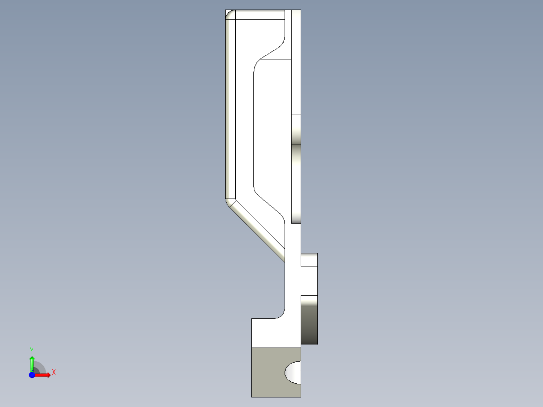 教学训练：数铣图3D模型前视图
