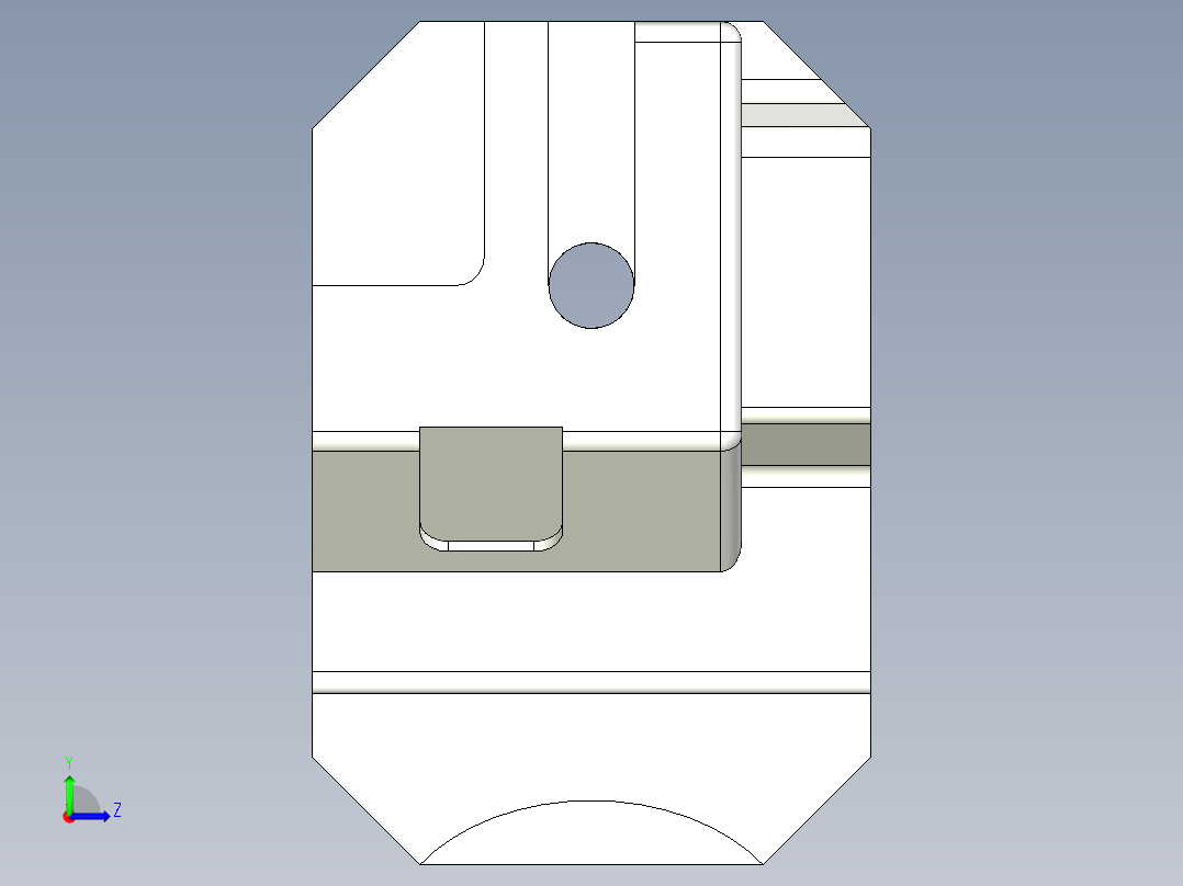 教学训练：数铣图3D模型左视图