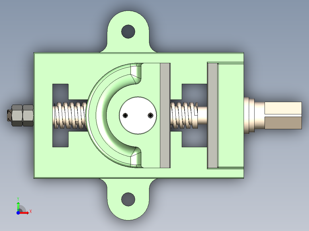 台钳装配3D模型前视图