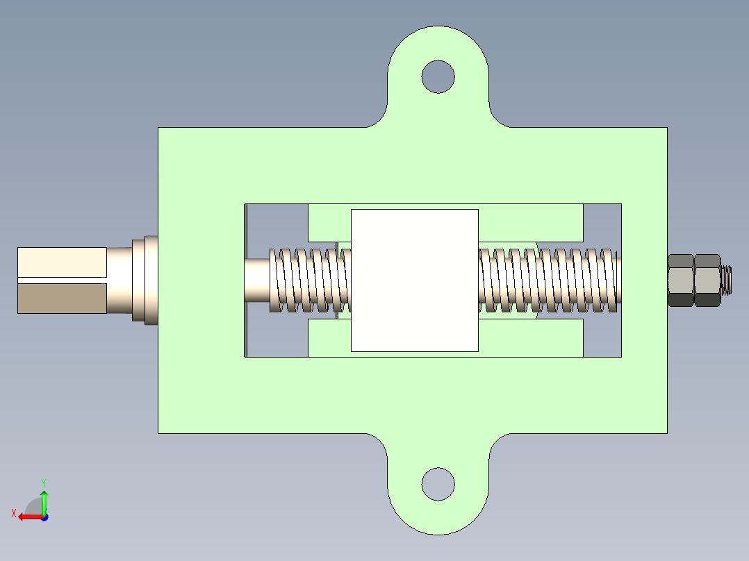 台钳装配3D模型后视图