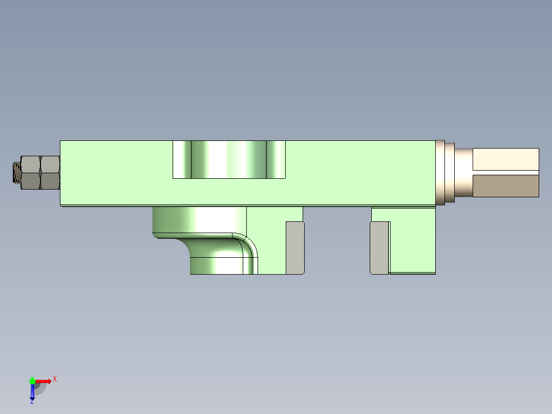 台钳装配3D模型俯视图