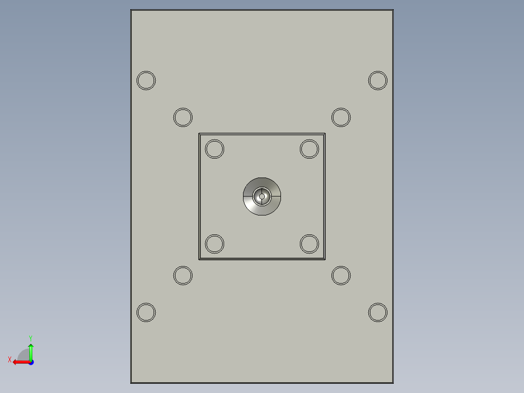 固定圈注塑模设计后视图