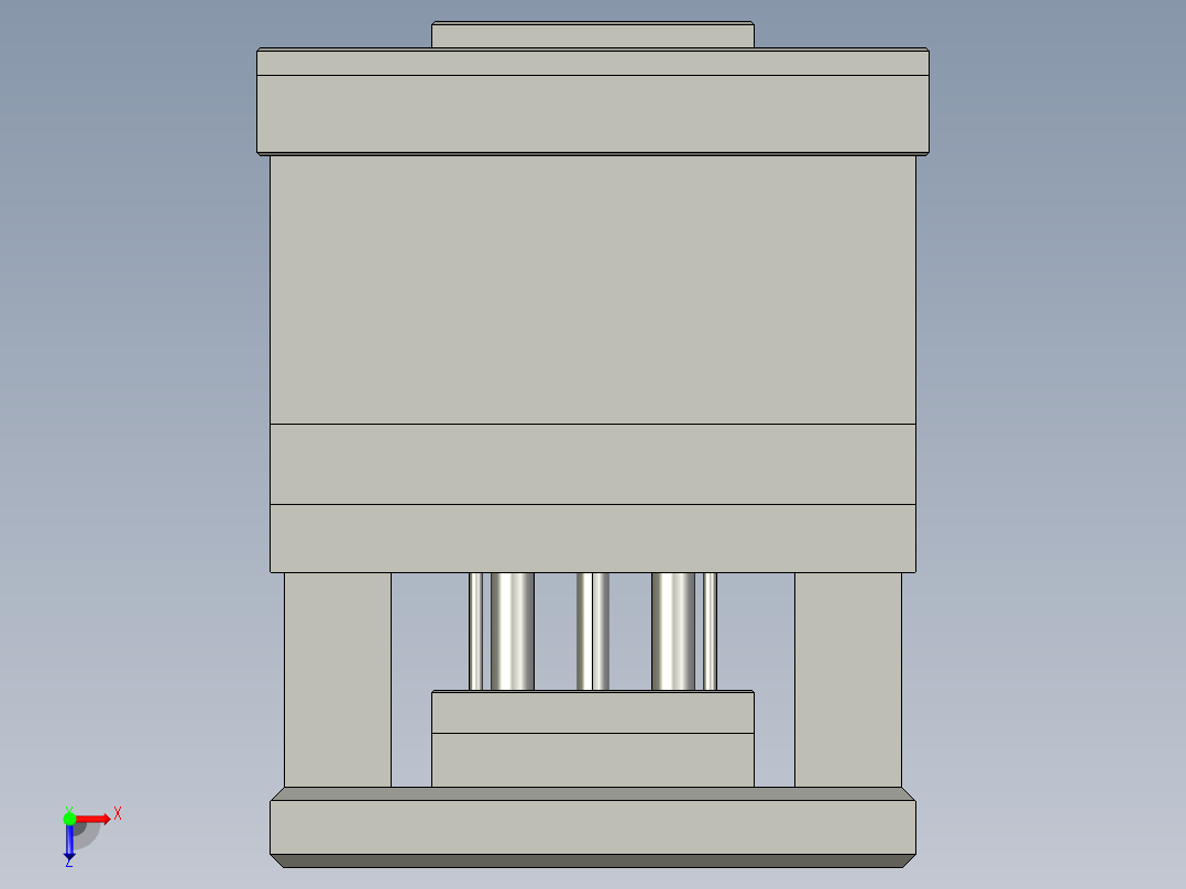 固定圈注塑模设计俯视图