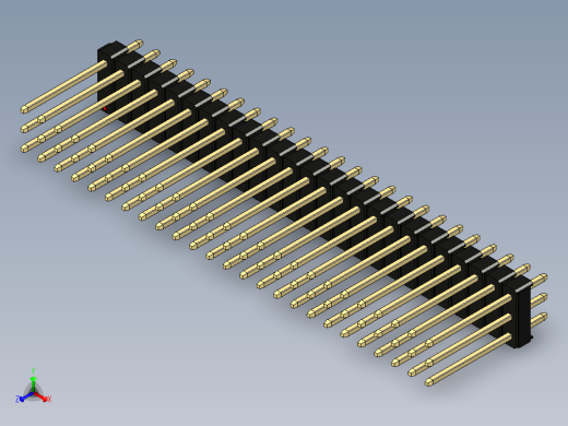 彩色公头100mil（2.54mm）系列-DS1021_black_3x25p_100mil_Type5_rev1.0