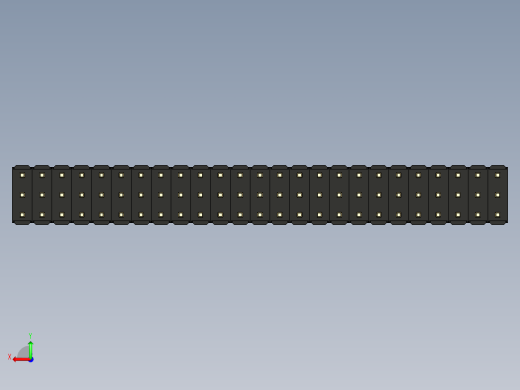 彩色公头100mil（2.54mm）系列-DS1021_black_3x25p_100mil_Type5_rev1.0后视缩略图