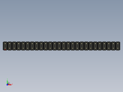 彩色公头100mil（2.54mm）系列-DS1021_black_2x26p_100mil_Type1_rev1.0前视缩略图